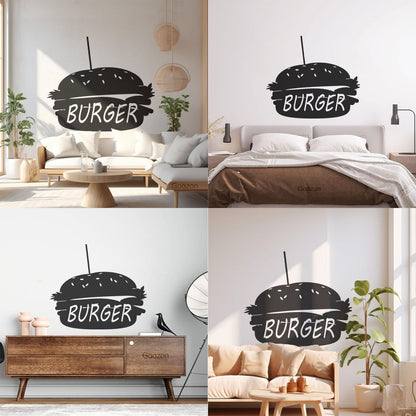 Lettering Stickers Dinning Burger Fast Food Cafe Kitchen Wall Beautification