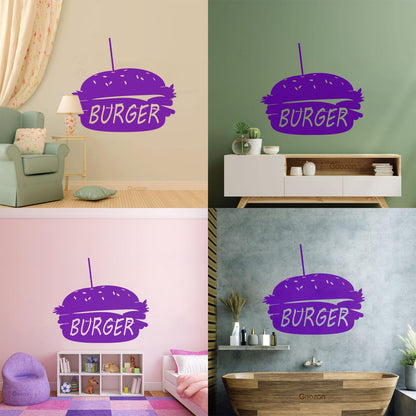 Lettering Stickers Dinning Burger Fast Food Cafe Kitchen Wall Beautification
