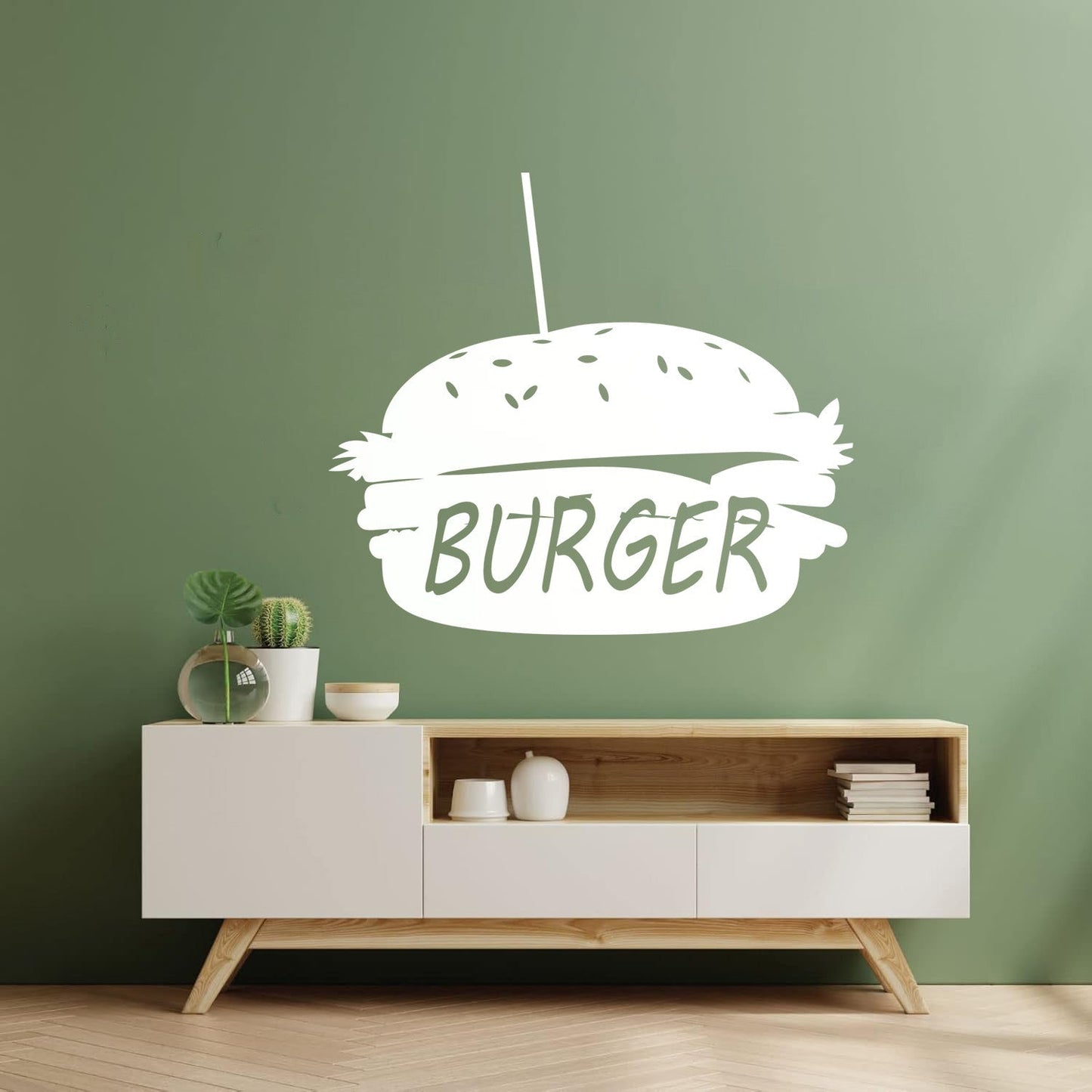 Lettering Stickers Dinning Burger Fast Food Cafe Kitchen Wall Beautification
