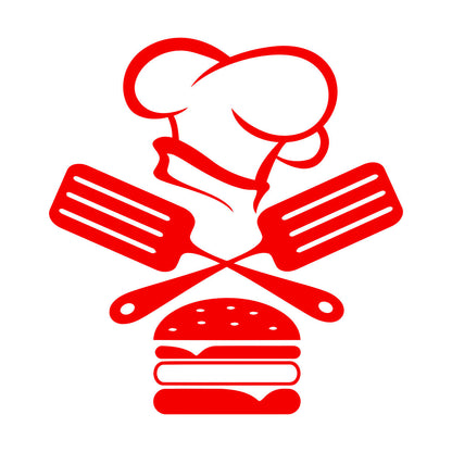 Mural And Wall Vinyl Decal Fast Food Restaurant Burger Cap Dining Kitchen Removable Without Leaving Glue