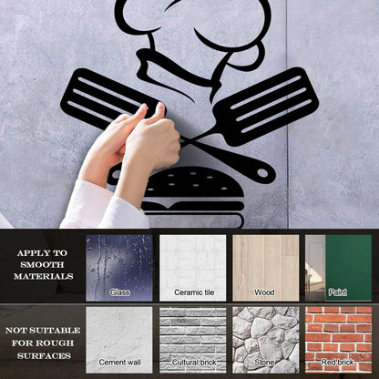 Mural And Wall Vinyl Decal Fast Food Restaurant Burger Cap Dining Kitchen Removable Without Leaving Glue