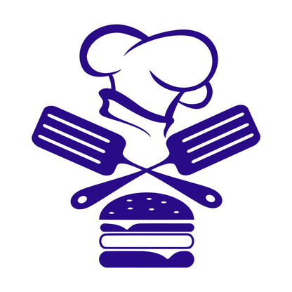 Mural And Wall Vinyl Decal Fast Food Restaurant Burger Cap Dining Kitchen Removable Without Leaving Glue