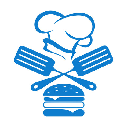 Mural And Wall Vinyl Decal Fast Food Restaurant Burger Cap Dining Kitchen Removable Without Leaving Glue