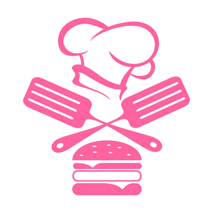 Mural And Wall Vinyl Decal Fast Food Restaurant Burger Cap Dining Kitchen Removable Without Leaving Glue