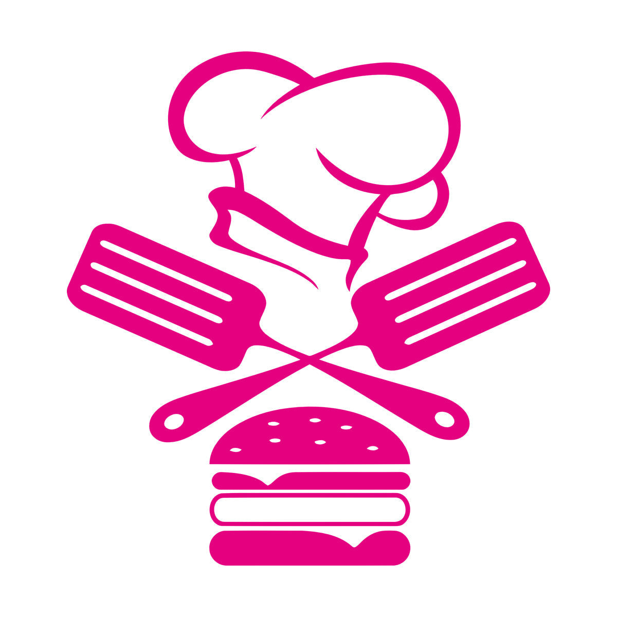 Mural And Wall Vinyl Decal Fast Food Restaurant Burger Cap Dining Kitchen Removable Without Leaving Glue