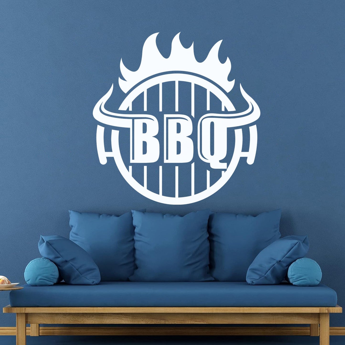 Bbq Hot Grill Logo Good Beef Burger Steak Kitchen Lettering Decals Waterproof