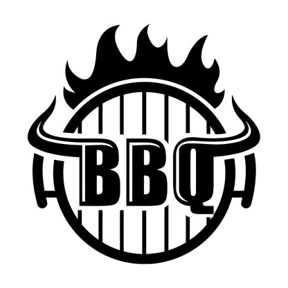 Bbq Hot Grill Logo Good Beef Burger Steak Kitchen Lettering Decals Waterproof