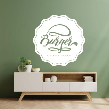 Wall Decals Pvc Kitchen Burger Fast Street Food Cafe It Won'T Fall Off
