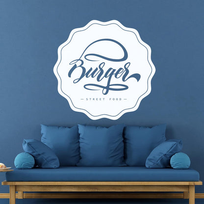 Wall Decals Pvc Kitchen Burger Fast Street Food Cafe It Won'T Fall Off