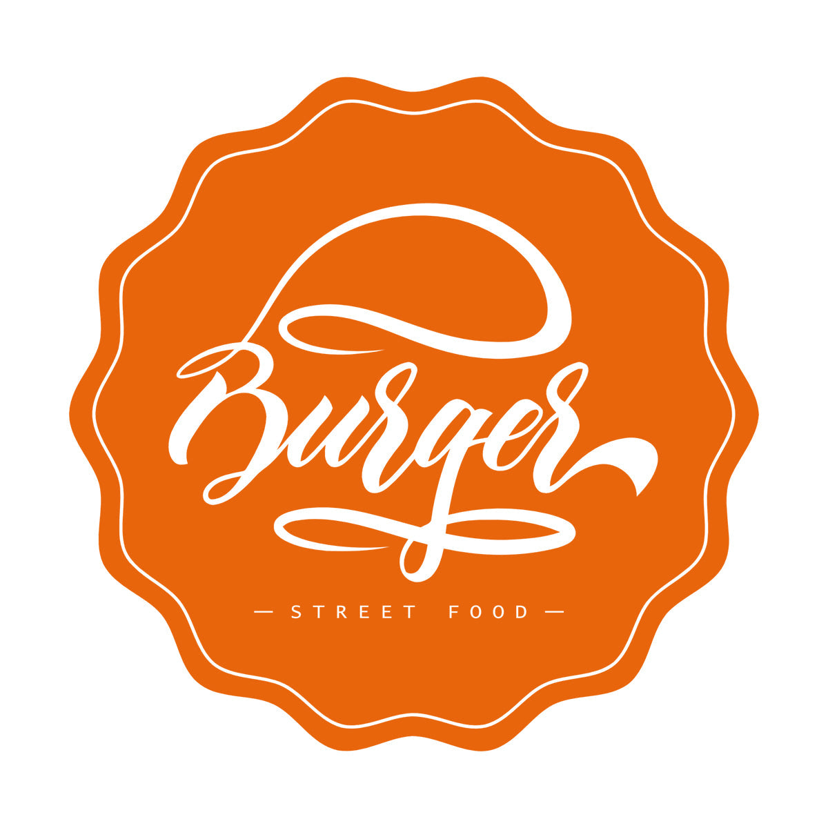 Wall Decals Pvc Kitchen Burger Fast Street Food Cafe It Won'T Fall Off