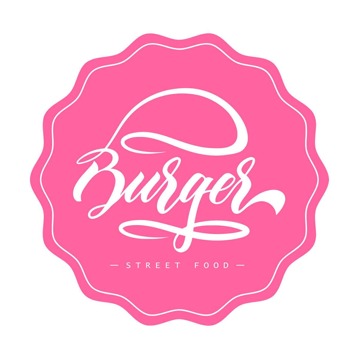 Wall Decals Pvc Kitchen Burger Fast Street Food Cafe It Won'T Fall Off