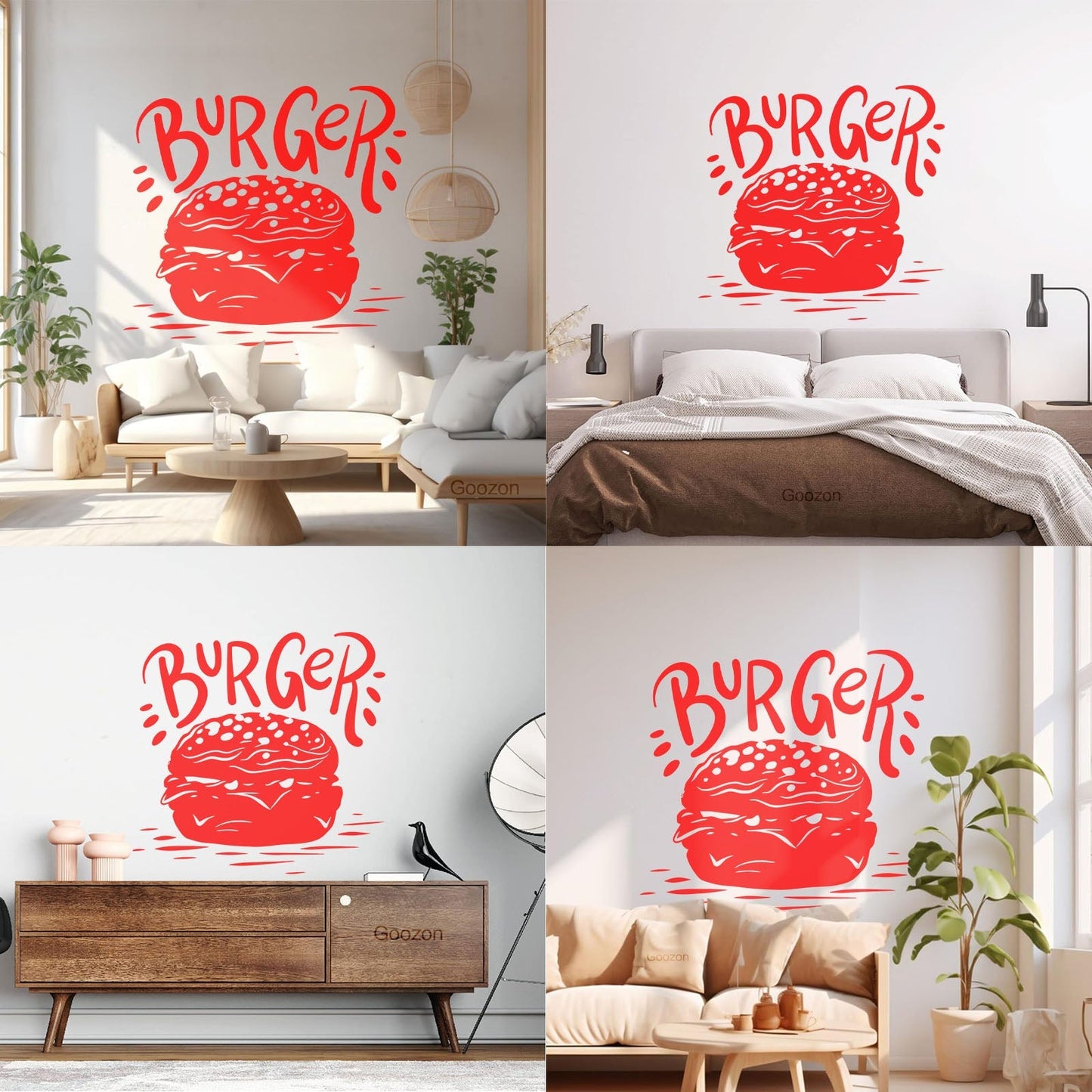 Lettering Stickers Kitchen Fast Food Burger Restaurant Cafe Personalized Customization