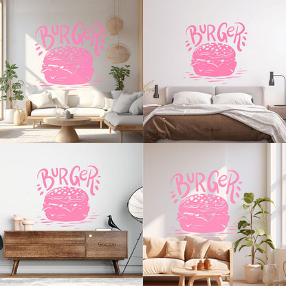 Lettering Stickers Kitchen Fast Food Burger Restaurant Cafe Personalized Customization