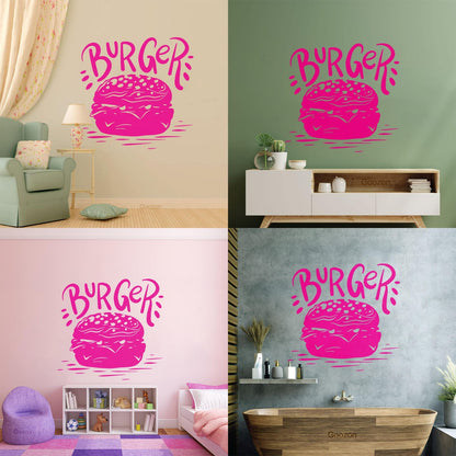 Lettering Stickers Kitchen Fast Food Burger Restaurant Cafe Personalized Customization
