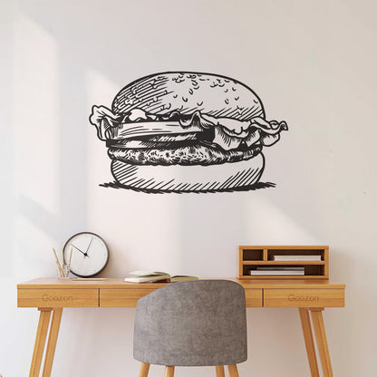 Wall Decals Paster Paper Kitchen Burger Fast Food Cafe Restaurant Can Modify And Add Information