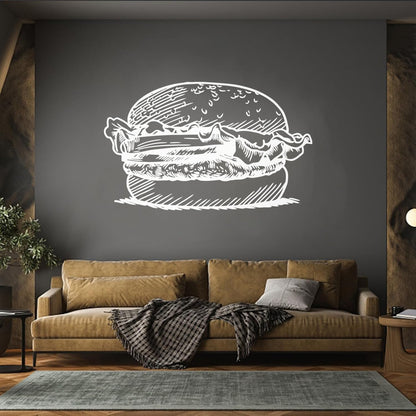 Wall Decals Paster Paper Kitchen Burger Fast Food Cafe Restaurant Can Modify And Add Information