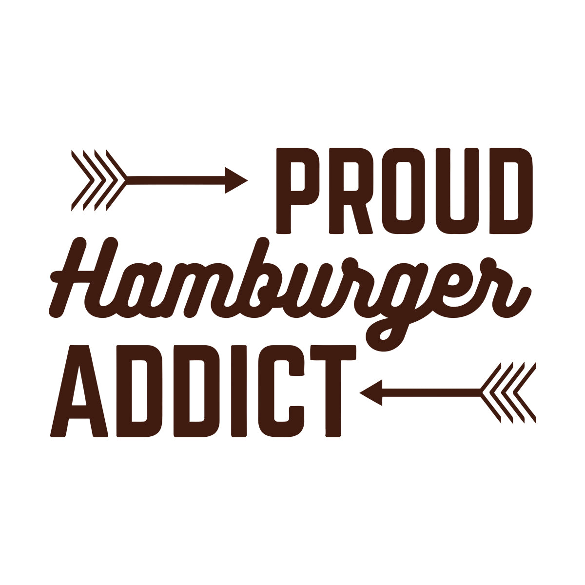 Wall Decals Proud Hamburger Addict Cafe Lettering Fast Food Wall Beautification