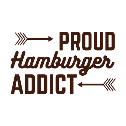 Wall Decals Proud Hamburger Addict Cafe Lettering Fast Food Wall Beautification