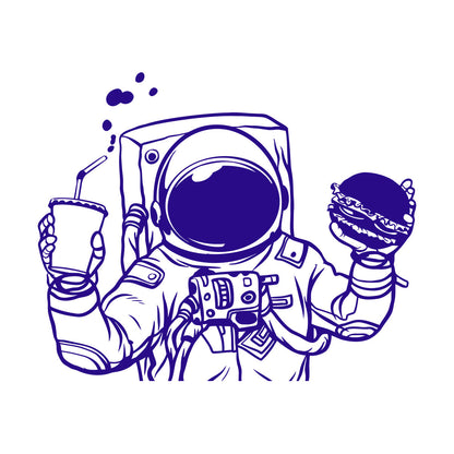 Vinyl Wall Decals Spaceman Cosmonaut Space Burger Drink Fast Food Car Body Decoration