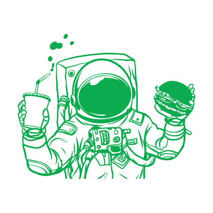 Vinyl Wall Decals Spaceman Cosmonaut Space Burger Drink Fast Food Car Body Decoration