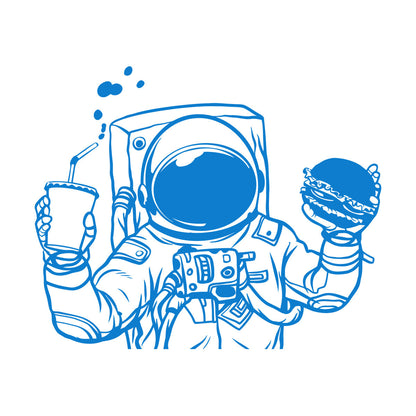 Vinyl Wall Decals Spaceman Cosmonaut Space Burger Drink Fast Food Car Body Decoration