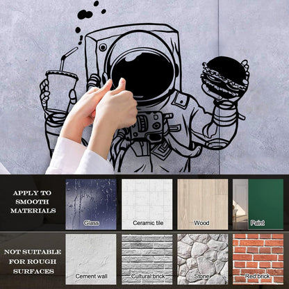 Vinyl Wall Decals Spaceman Cosmonaut Space Burger Drink Fast Food Car Body Decoration