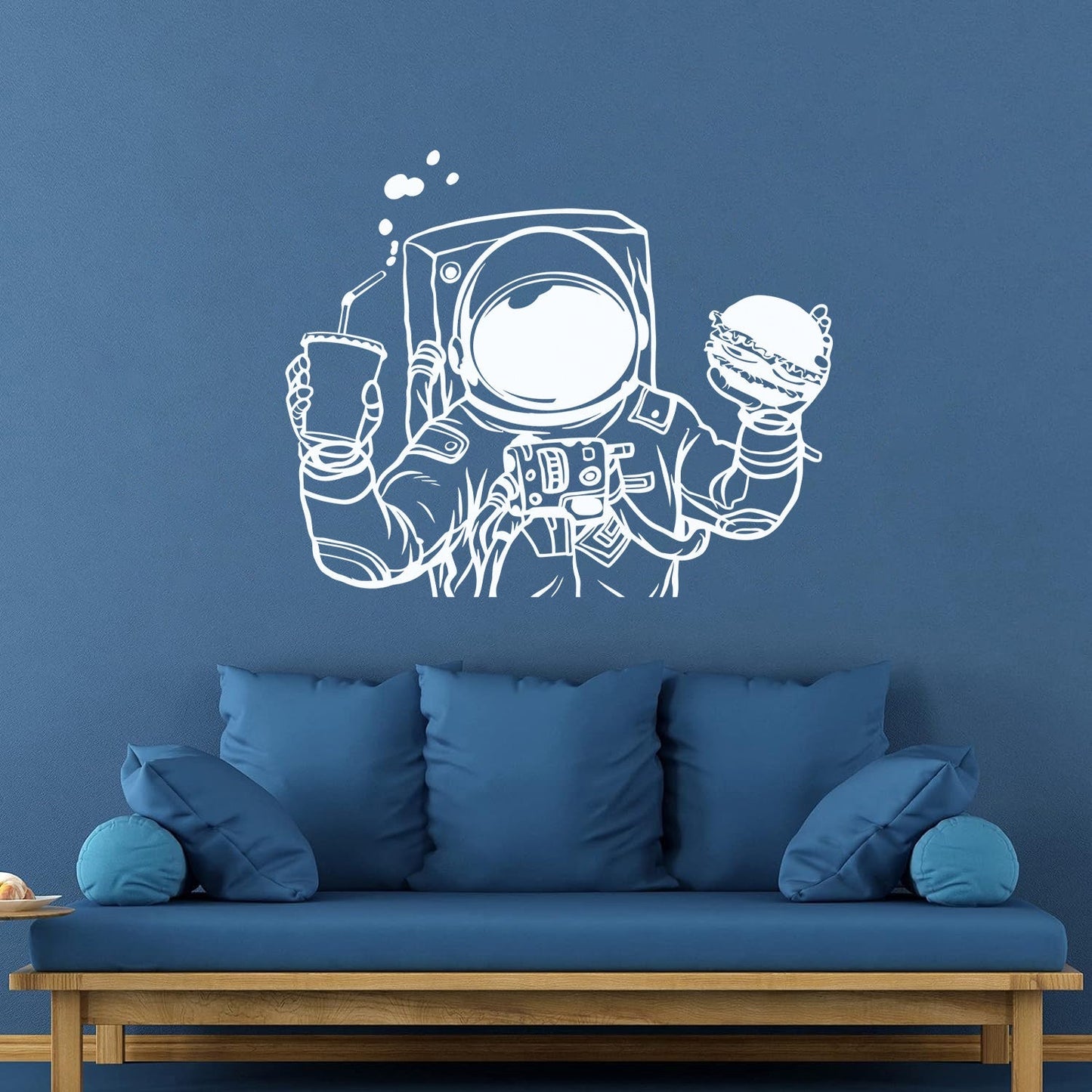 Vinyl Wall Decals Spaceman Cosmonaut Space Burger Drink Fast Food Car Body Decoration