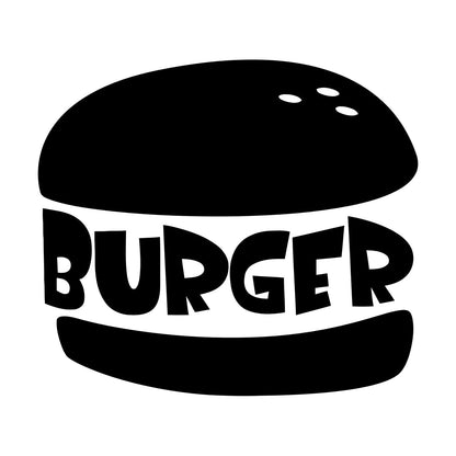 Tasty Burger Fast Food Cafe Restaurant Engraving Decals Window Decals