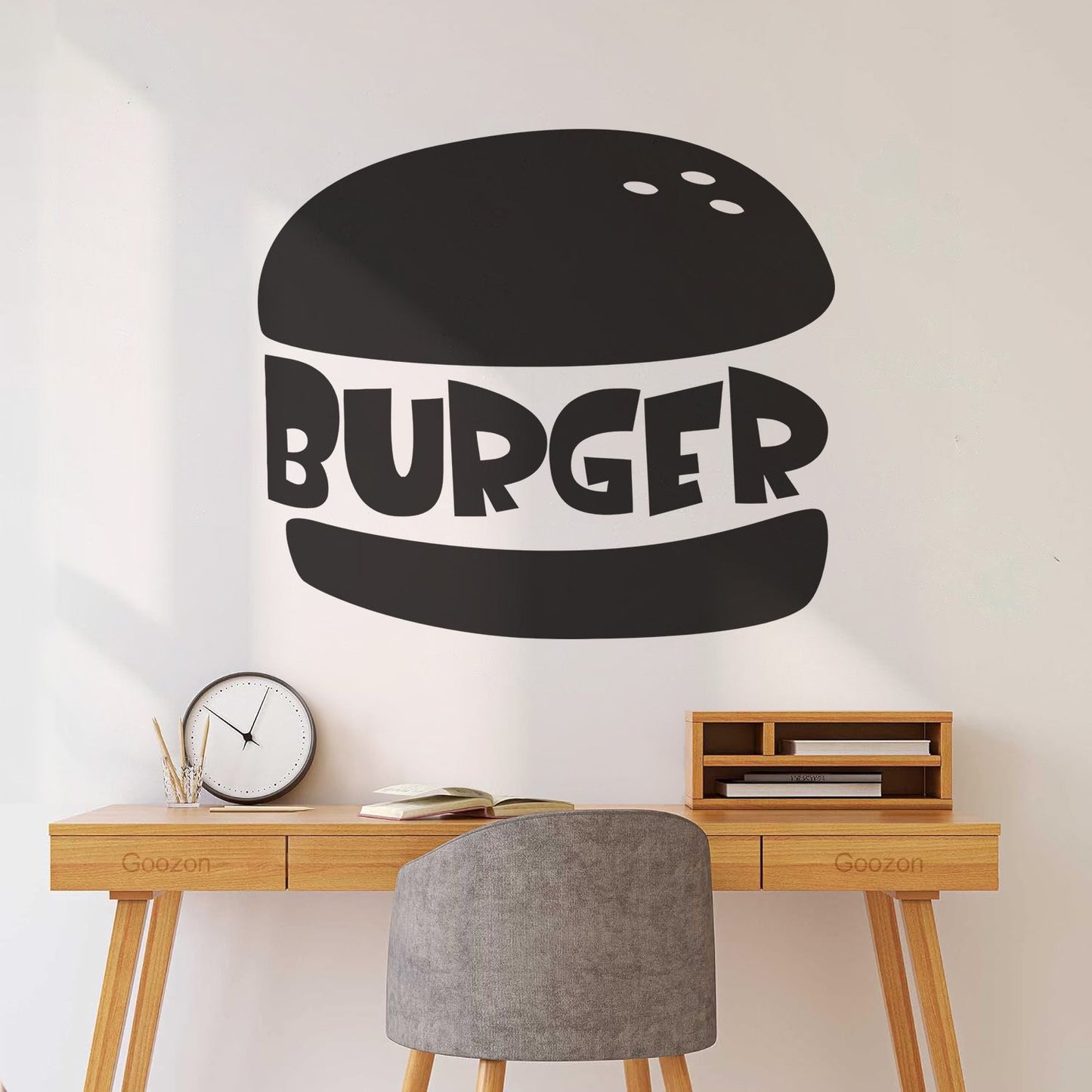 Tasty Burger Fast Food Cafe Restaurant Engraving Decals Window Decals