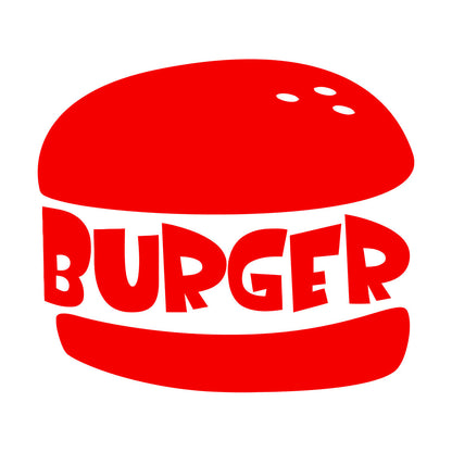 Tasty Burger Fast Food Cafe Restaurant Engraving Decals Window Decals