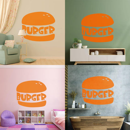 Tasty Burger Fast Food Cafe Restaurant Engraving Decals Window Decals