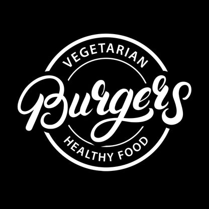 Mural And Wall Vinyl Decal Vegetarian Burgers Logo Lettering Healthy Food Glass Stickers