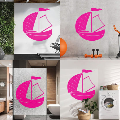Wall Vinyl Sticker Decor Dinghy Sailing Boat Yacht Water Sports Tattoo Culture