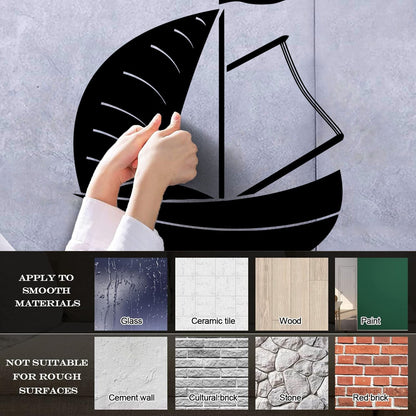 Wall Vinyl Sticker Decor Dinghy Sailing Boat Yacht Water Sports Tattoo Culture