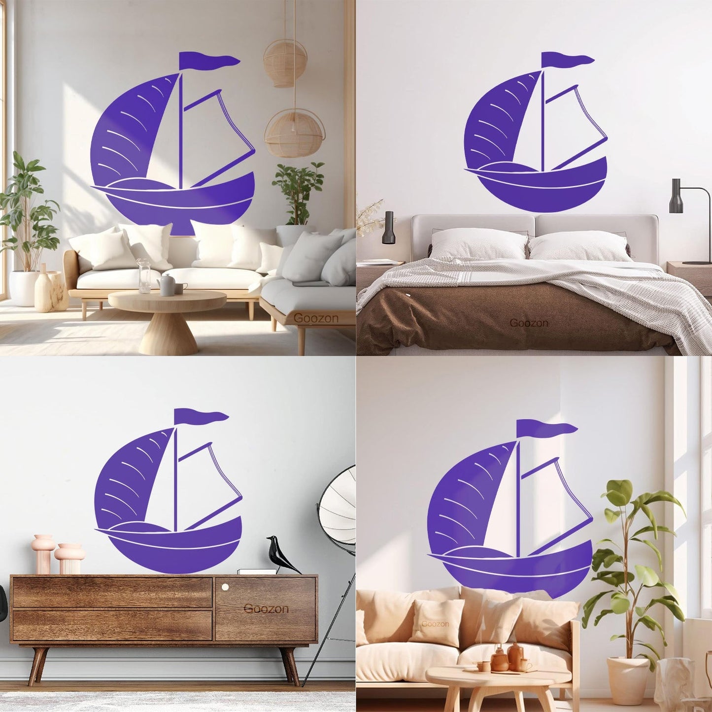 Wall Vinyl Sticker Decor Dinghy Sailing Boat Yacht Water Sports Tattoo Culture