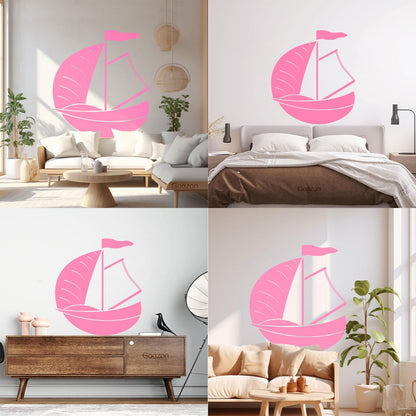 Wall Vinyl Sticker Decor Dinghy Sailing Boat Yacht Water Sports Tattoo Culture