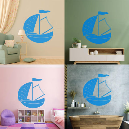 Wall Vinyl Sticker Decor Dinghy Sailing Boat Yacht Water Sports Tattoo Culture