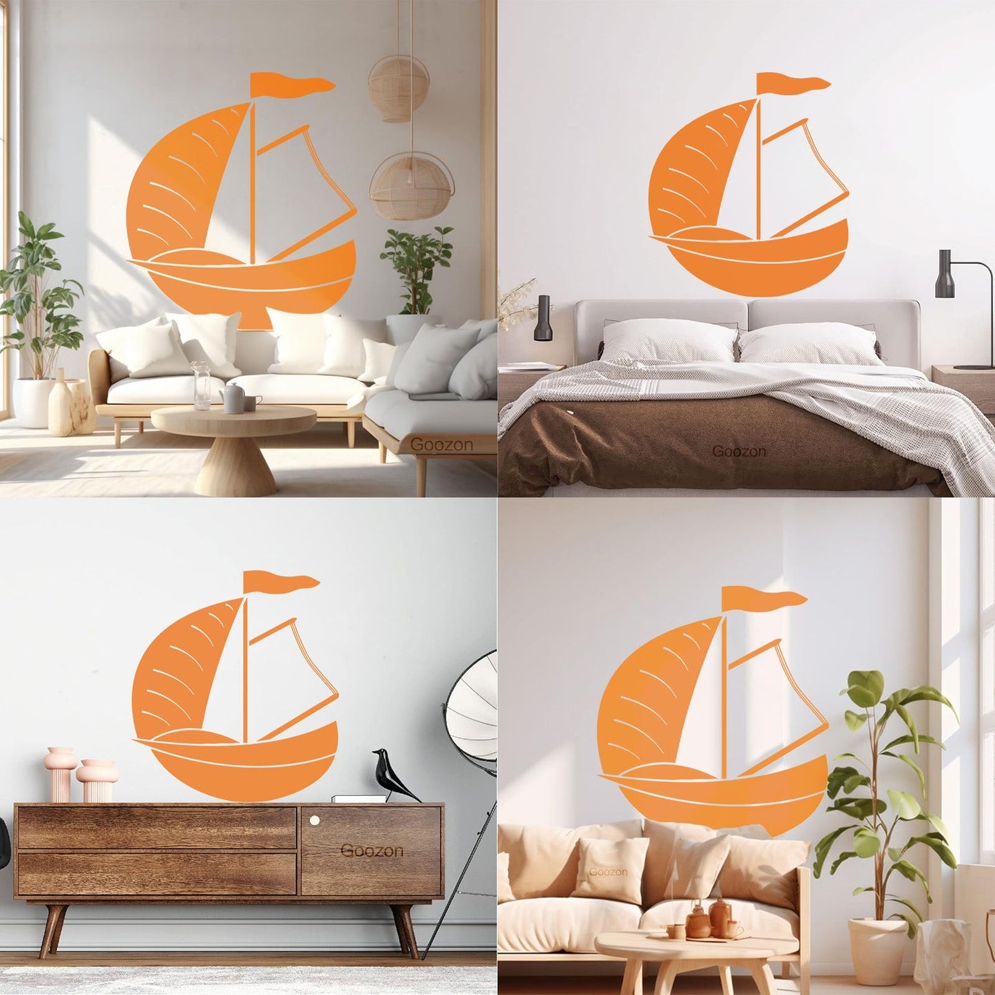 Wall Vinyl Sticker Decor Dinghy Sailing Boat Yacht Water Sports Tattoo Culture