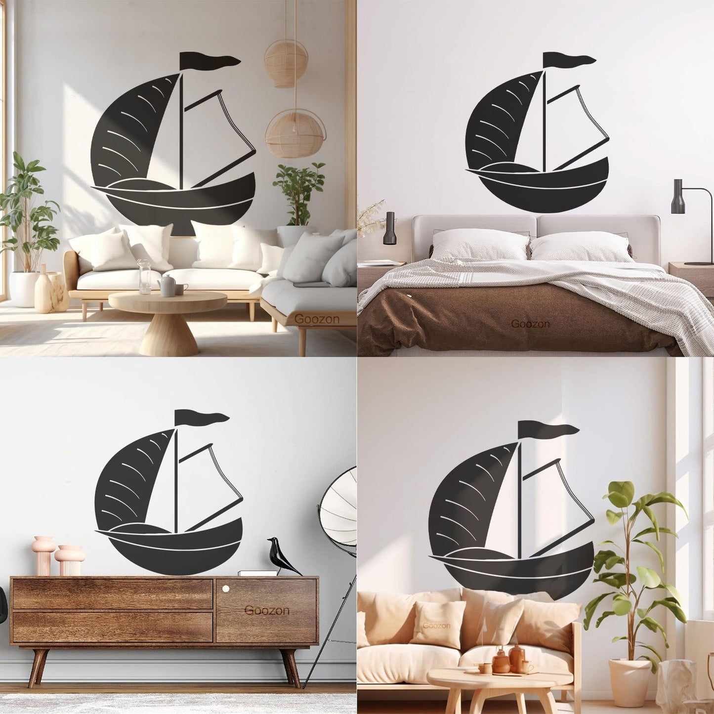 Wall Vinyl Sticker Decor Dinghy Sailing Boat Yacht Water Sports Tattoo Culture