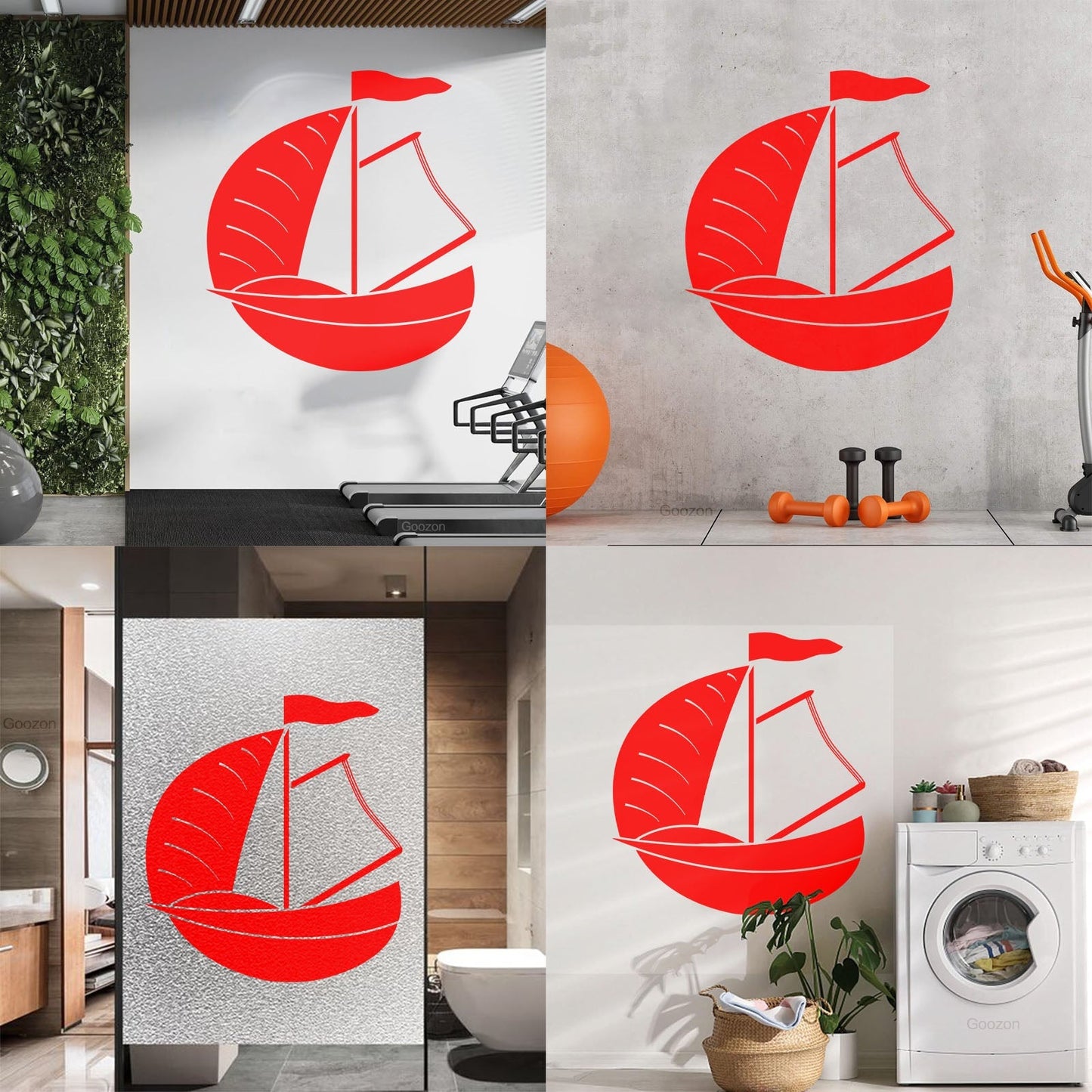 Wall Vinyl Sticker Decor Dinghy Sailing Boat Yacht Water Sports Tattoo Culture