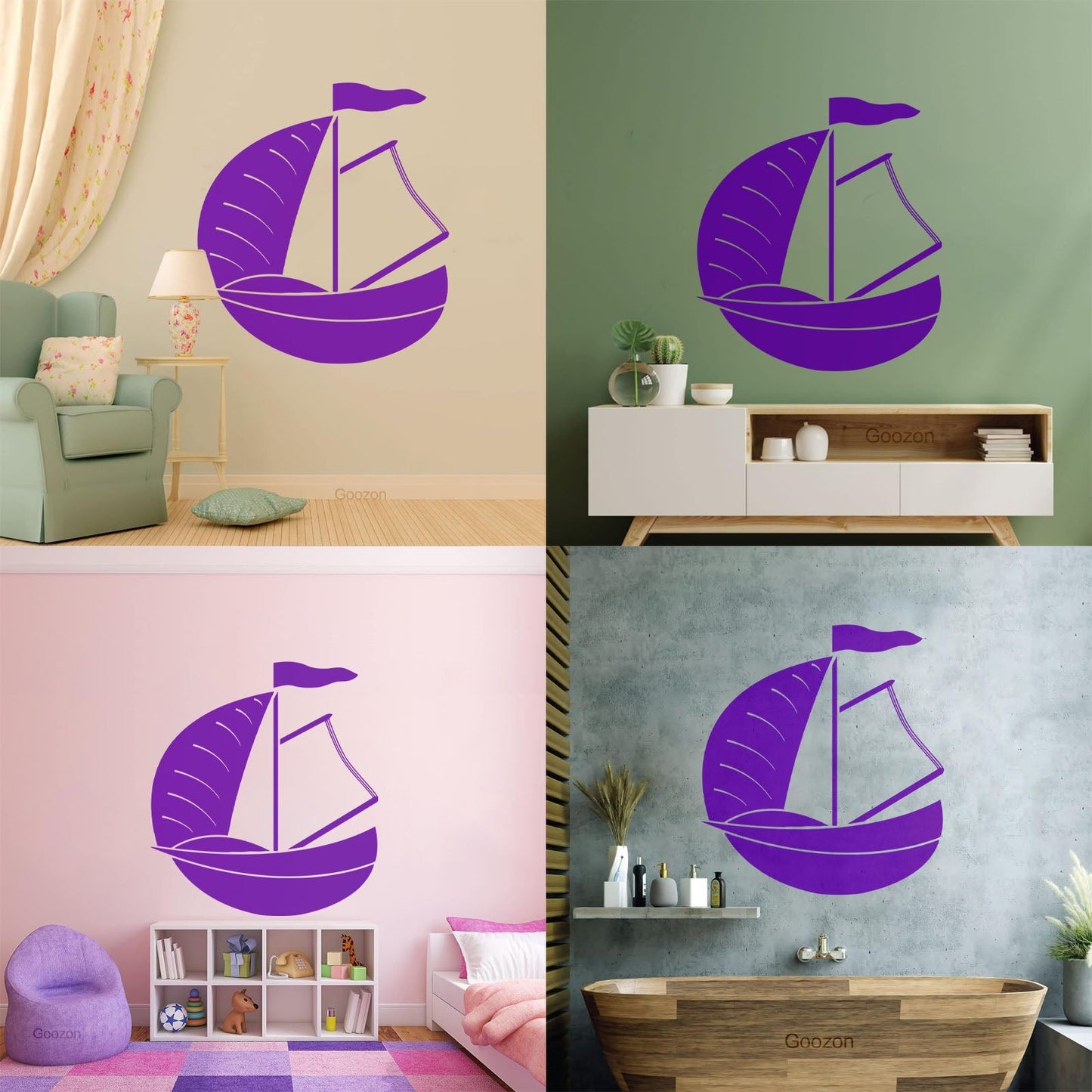 Wall Vinyl Sticker Decor Dinghy Sailing Boat Yacht Water Sports Tattoo Culture