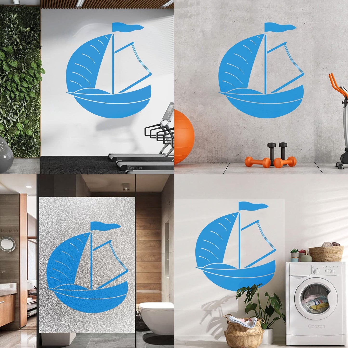 Wall Vinyl Sticker Decor Dinghy Sailing Boat Yacht Water Sports Tattoo Culture
