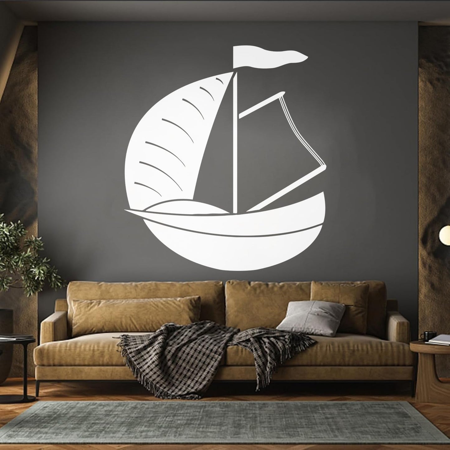 Wall Vinyl Sticker Decor Dinghy Sailing Boat Yacht Water Sports Tattoo Culture
