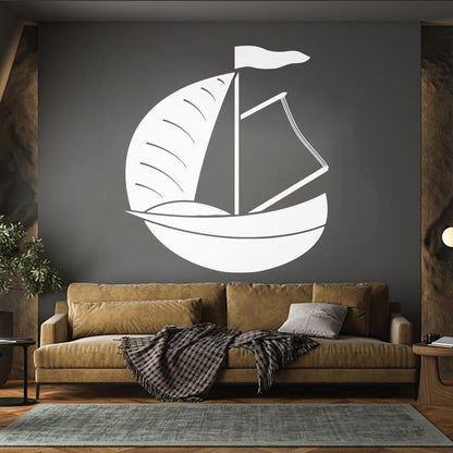 Wall Vinyl Sticker Decor Dinghy Sailing Boat Yacht Water Sports Tattoo Culture