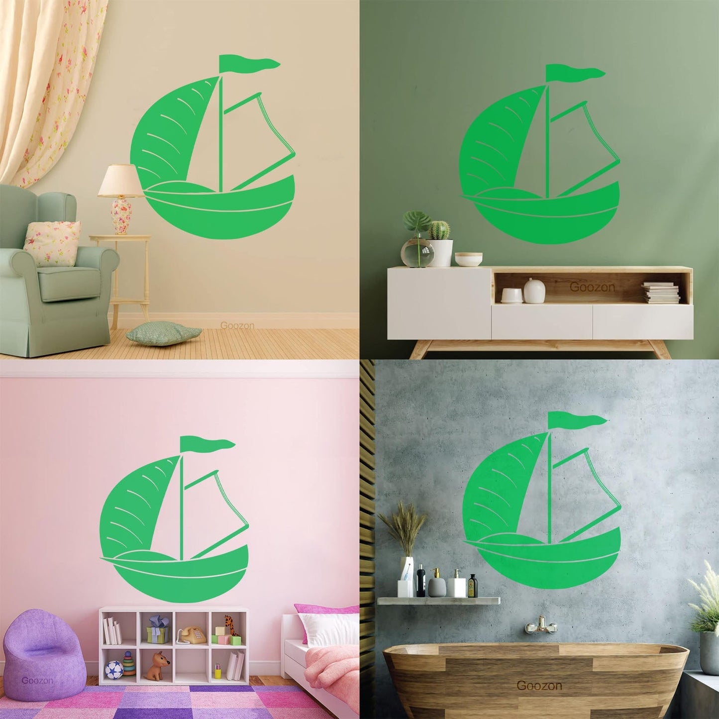 Wall Vinyl Sticker Decor Dinghy Sailing Boat Yacht Water Sports Tattoo Culture