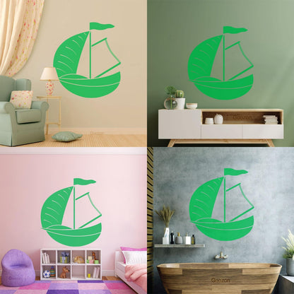 Wall Vinyl Sticker Decor Dinghy Sailing Boat Yacht Water Sports Tattoo Culture