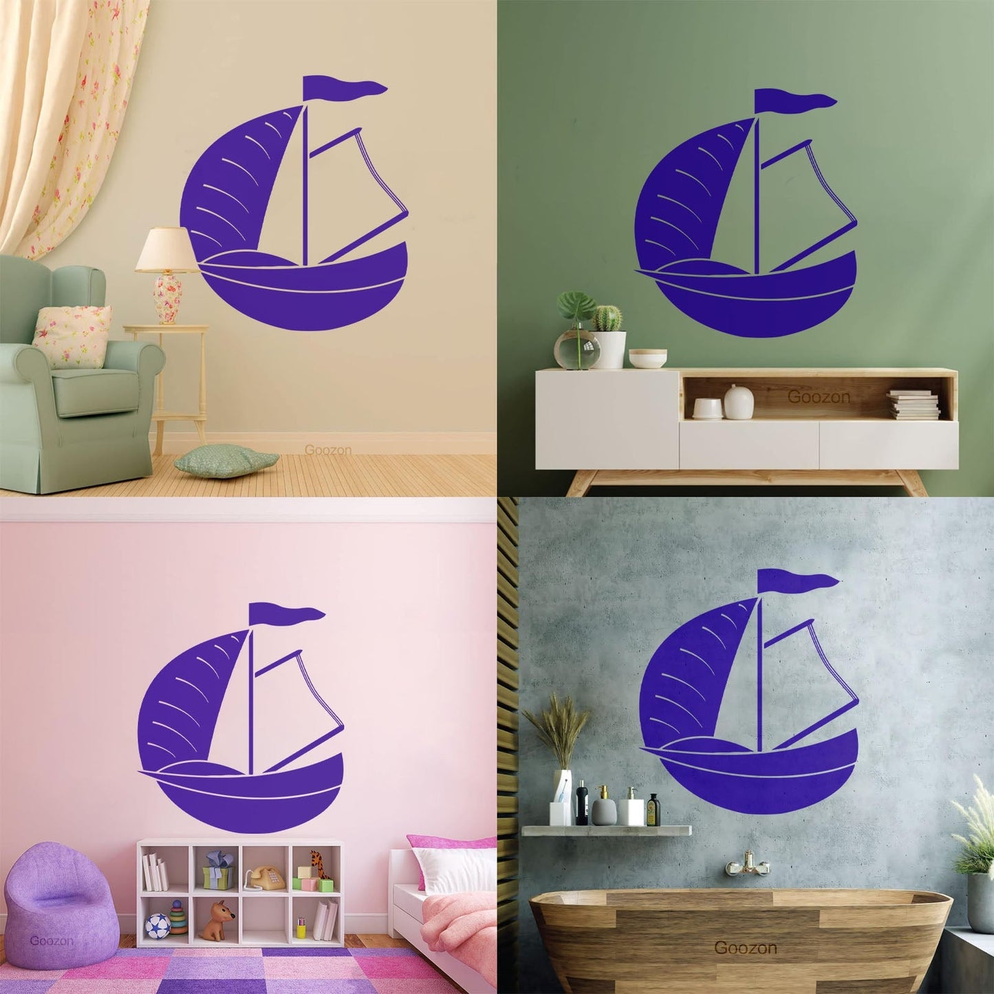 Wall Vinyl Sticker Decor Dinghy Sailing Boat Yacht Water Sports Tattoo Culture