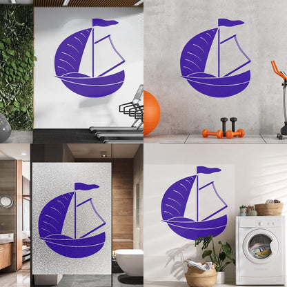 Wall Vinyl Sticker Decor Dinghy Sailing Boat Yacht Water Sports Tattoo Culture