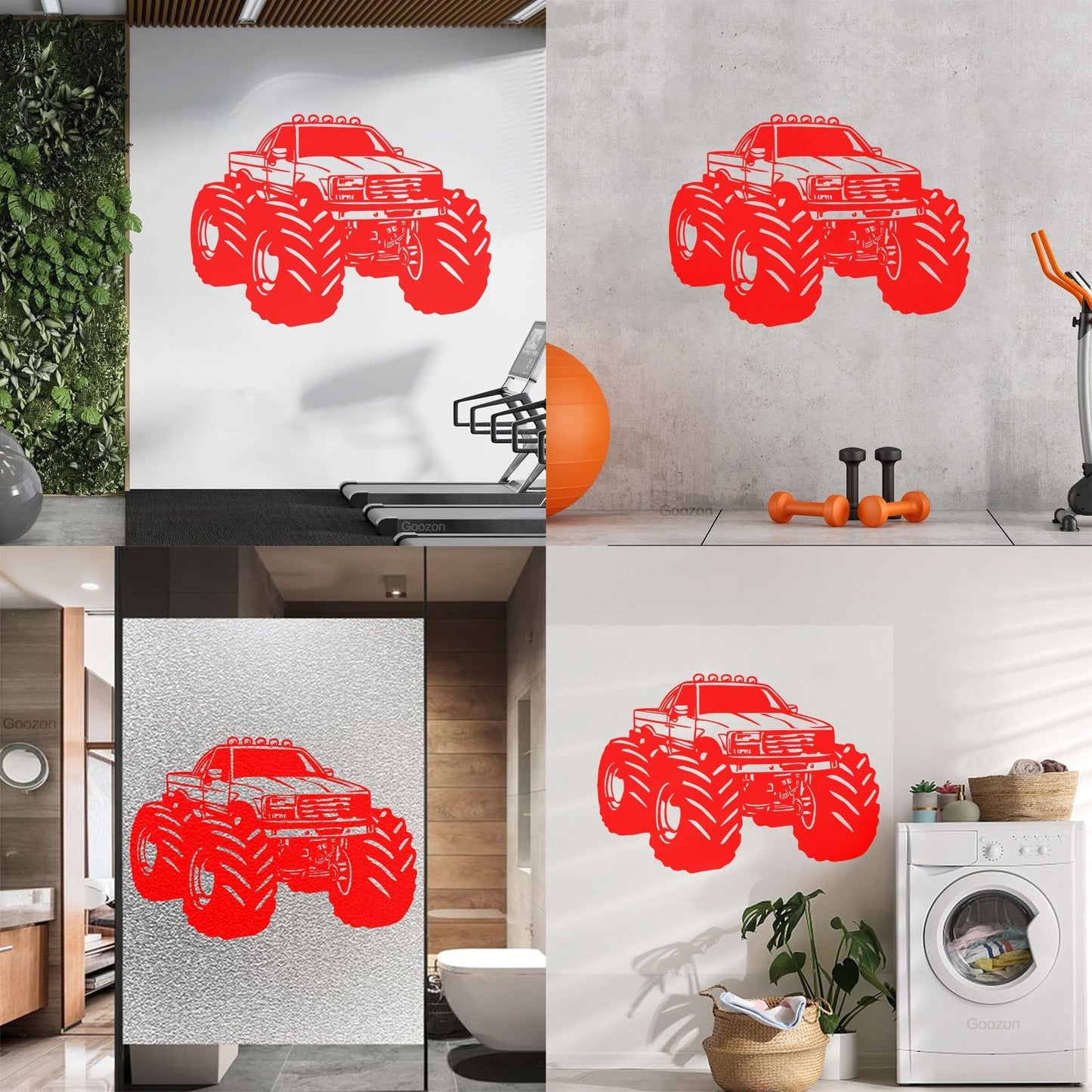 Monster Truck Car Son Garage Wall Decals Pvc Art Mural Painting