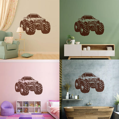 Monster Truck Car Son Garage Wall Decals Pvc Art Mural Painting